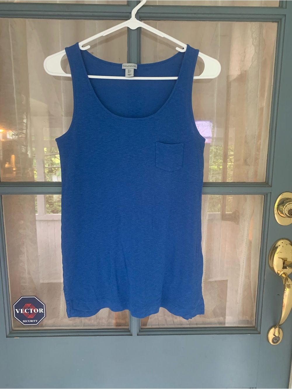 Paraphrase Royal Blue Scoop Tank with Pocket